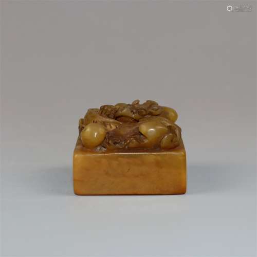 Chinese carved soapstone seal.