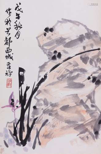 Chinese water color and ink painting, attributed to Li Ruochan.