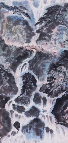 Chinese ink painting on paper.