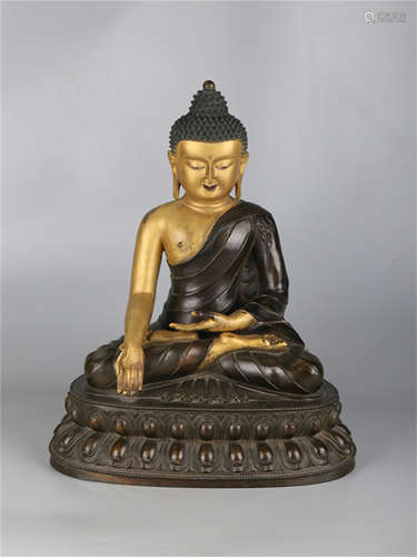 Chinese bronze figure of Buddha.