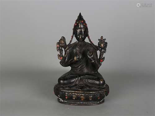 Chinese bronze figure of Buddha.