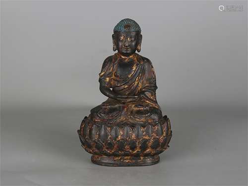 Chinese bronze figure of Buddha.