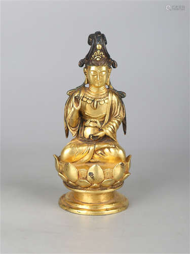 Chinese bronze figure of Buddha.