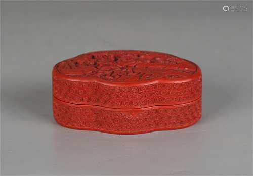 Chinese cinnabar box.