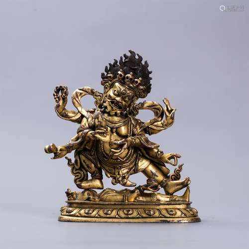 Chinese gilt bronze figure.