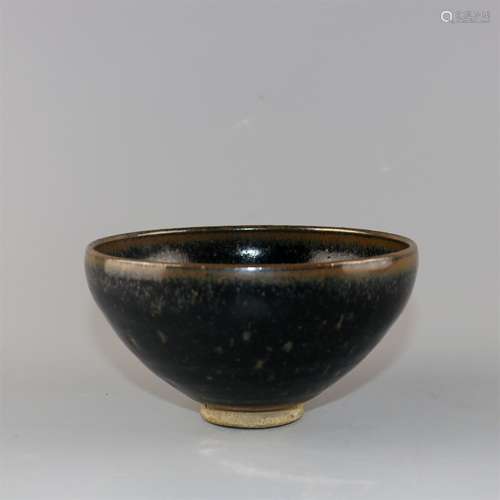 Chinese black glaze porcelain bowl.