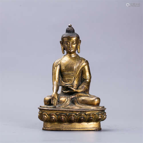 Chinese gilt bronze figure.