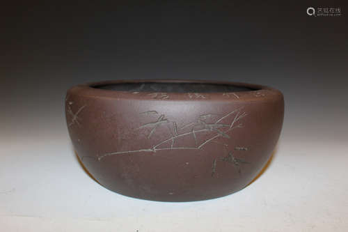 Chinese Yixing pottery bowl.