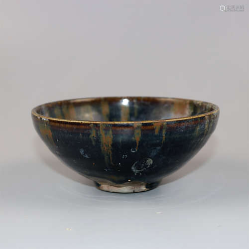 Chinese black glaze porcelain bowl.