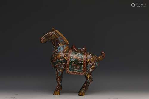 Chinese cloisonne horse.