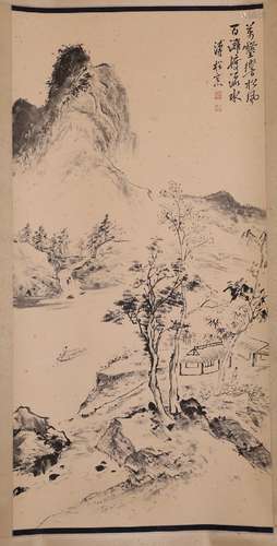 Chinese ink painting on paper.