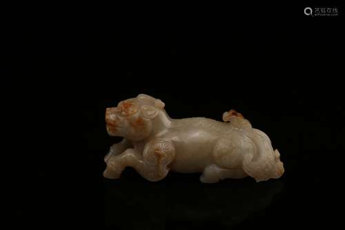 Chinese carved jade beast.