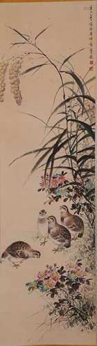 Chinese water color painting on paper, attributed to Yan Bolong.