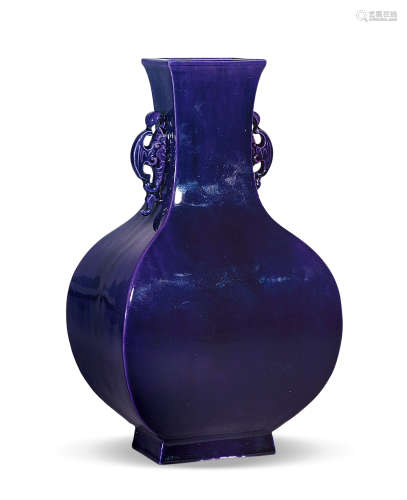民国 茄皮紫四方瓶