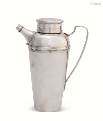 约1930年代 美国蒂芙尼出品纯银鸡尾酒调酒器