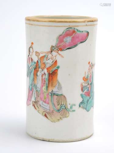 Chinese Famille Rose Brushpot ,19th C.