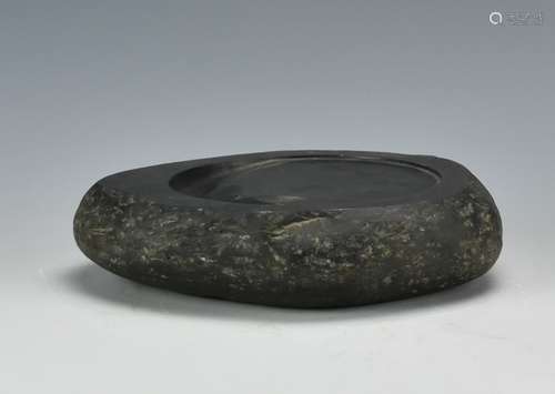 An Unshaped Inkstone w/ Moon Well