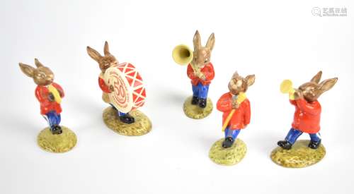Royal Doulton Figurines: Rabbit Marching Band 5pc