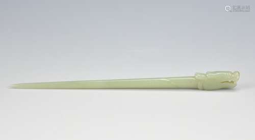 A Chinese Jade Hairpin,Qing D.