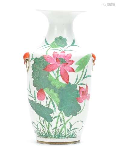 A Chinese Famille Rose Vase, 20th C.