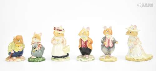 6 Royal Doulton Mouse & Vole Figurines 1982-1985