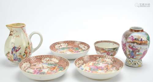 A Group of 6 Cantonese Glazed Porcelain Dishes