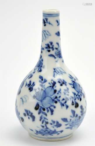 A Small Blue and White Vase w/ Birds,18th C.