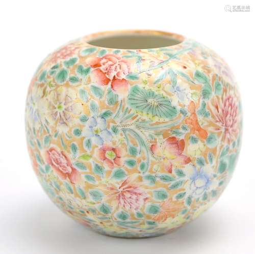 Chinese Famille Rose Floral Waterpot,ROC Period