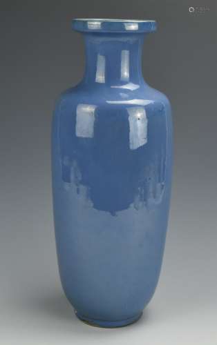Chinese Purple Glazed Flambe Rouleau Vase,18th C.