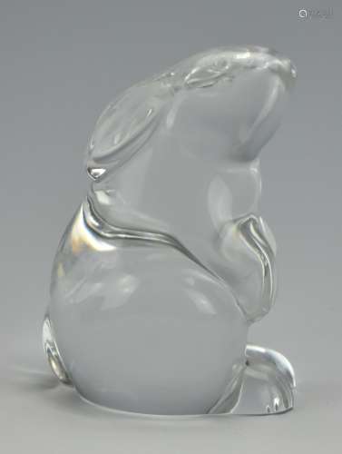 A Crystal Rabbit by Baccarat of France
