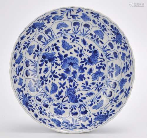 Chinese Export Blue and White Plate, Kangxi Period