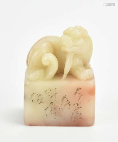 A Chinese Soapstone Seal,Qing D.