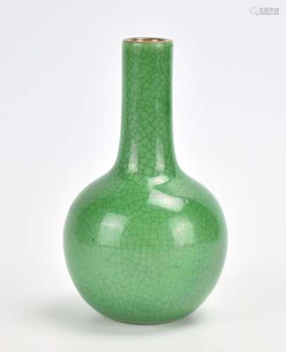 Chinese Ge-Type Green Glazed Vase, 18th C.