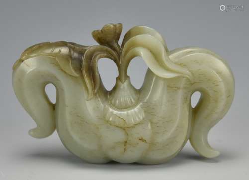 Chinese Jade Carving Flower, Qing D.