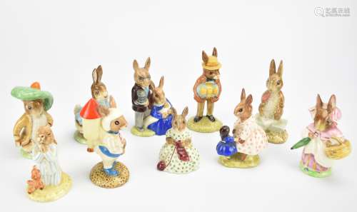 6 Royal Dolton & 4 Beatrix Potter Rabbit Figurines