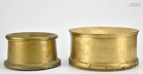 Pair of Brass/ Bronze Spitoons ,19th C.