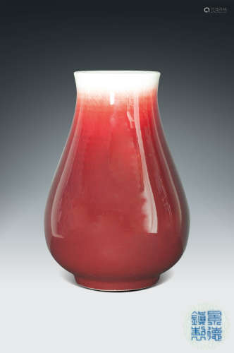 70年代景德鎮建國瓷廠製  紅釉瓶