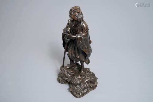 A Chinese bronze figure of Li Tieguai, 18/19th C.