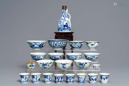 A collection of Chinese 'Bleu de Hue' wares for the Vietnamese market, 19th C.