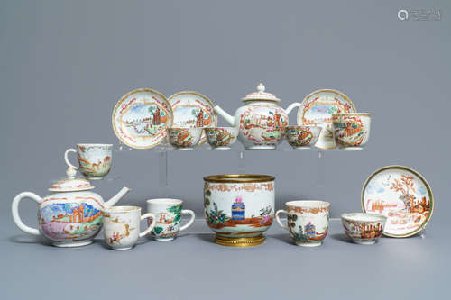 A varied collection of Chinese famille rose export porcelain, Qianlong