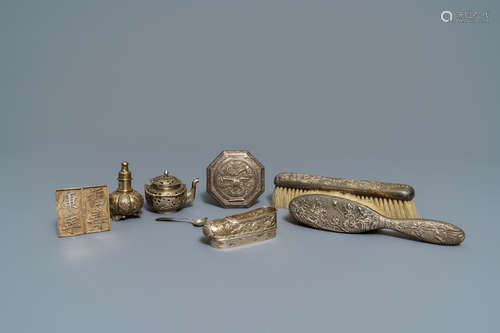 A varied collection of Chinese silver, 19/20th C.