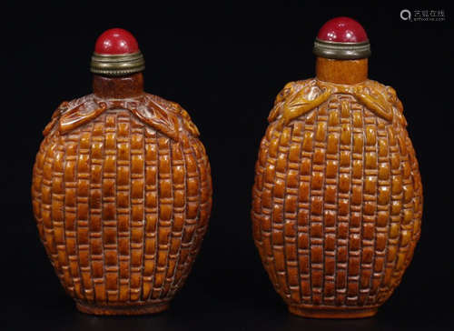 A SMALL LUJIAO SNUFF BOTTLE