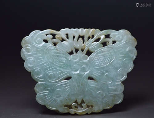 A JADEITE BUTTERFLY