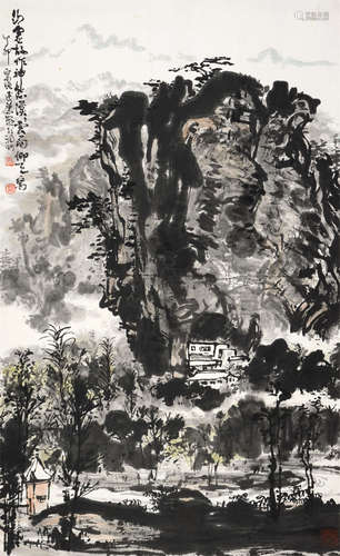 林述槃（b.1930） 万壑松风 立轴 设色纸本