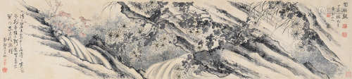 高凤翰（1683～1749） 花卉 手卷 设色纸本