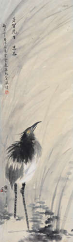 胡国仁（1913～1983） 花鸟 镜片 设色纸本