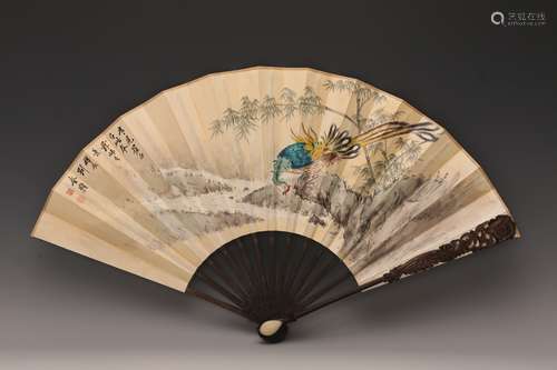 A Chinese Painting on Folding Fan