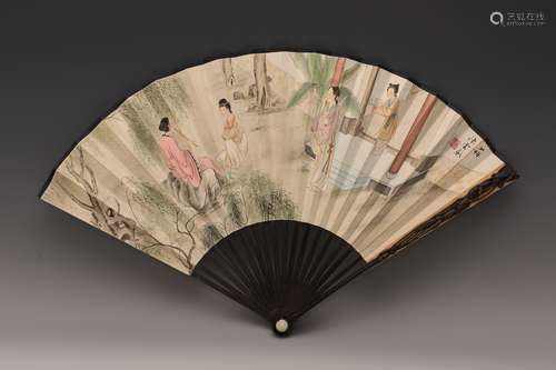 A Chinese Painting on Folding Fan