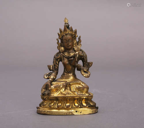 A Chinese Gilt Bronze Buddha