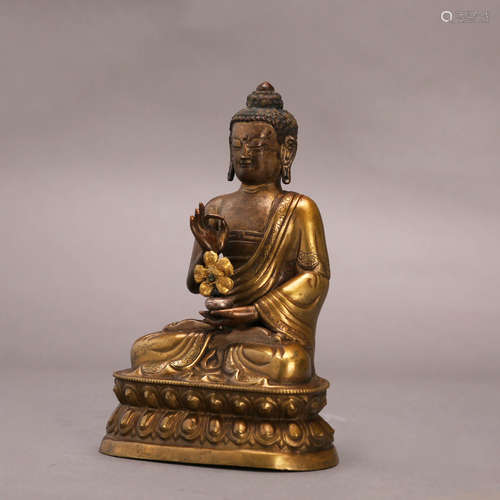 A Chinese Gilt Bronze Buddha